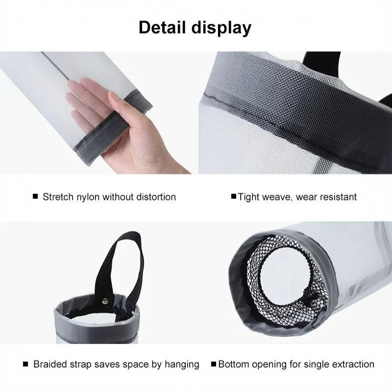 1/2/3 Pcs Hanging Mesh Bag Organizer With Breathable Grid Design Durable Straps For Kitchen Bathroom Home Storage
