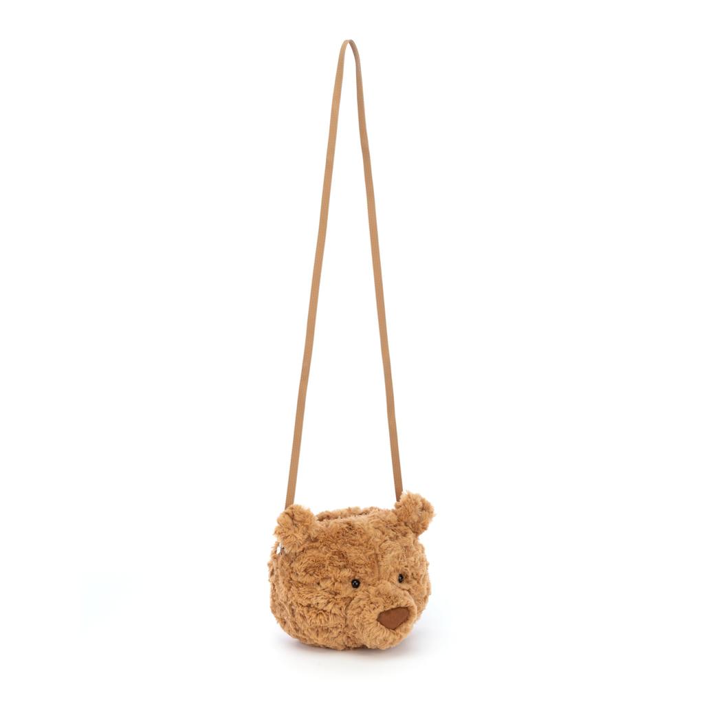 Jellycat Bartholomew Bear Plush Bag, 7 Inch - Crossbody and Shoulder Purse - Fun and Unique Handbag