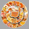 50PCS Orange INS Style Stickers: Creative & Vibrant Colorful Graffiti for Journals & Helmets