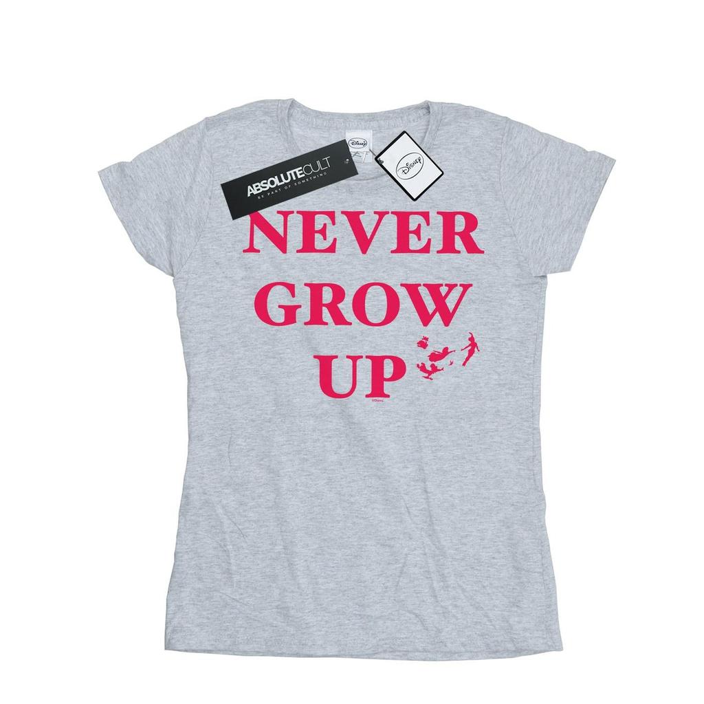 Disney Womens/Ladies Peter Pan Never Grow Up Cotton T-Shirt