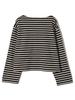 SHIPS Primary Navy Label Machine Washable Wide Striped One Size Women's Pullover, Women's, 312050343, Black,
