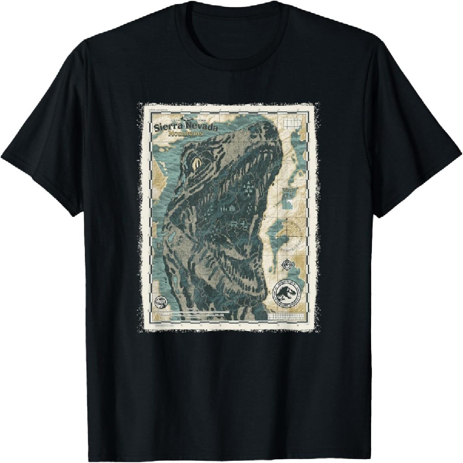 

Винтажная футболка «Мир Юрского периода: Господство» с велоцираптором XXXXXL чёрный