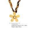 Choker Stainless Steel Personality Exaggerated Large Pendant Leopard Print Leather Rope Snake Chain Necklace Female Jewelry Nc-2693