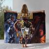 Classic Game Heroes of Might and Magic Map Flannel Blanket,Soft Plush Throw for Home Bedroom Bed Sofa Cover Camping Picnic Gift
