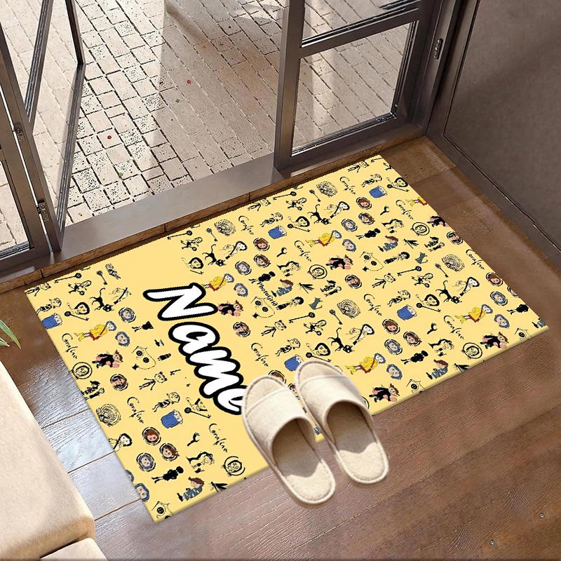 Custom Name Personalized Coraline Print Carpet, Versatile Home Decor Rug, for Playroom, Apartment, Balcony, Entryway, Hallway Gift