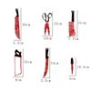 12pcs PVC Bloody Knives Props Festival Decorations Fake Plastic Knife with Realistic Blood Stains for Party Haunted House