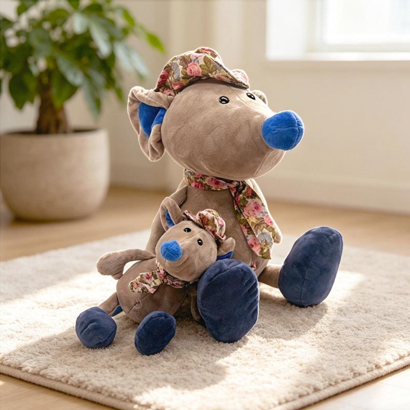 Adorable Mouse Plush Toy: Flower Cloth, Children's Hug Pillow & Soothing Doll - Perfect Birthday Gift