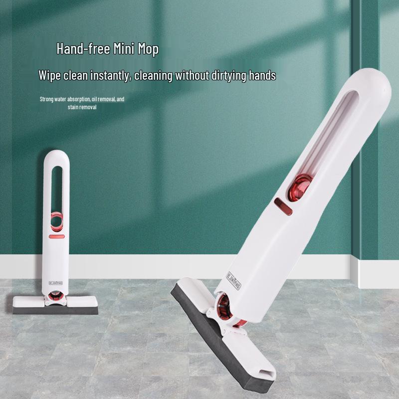 Hand-Free Mini PVA Sponge Mop for Kitchen & Bathroom