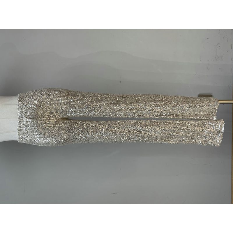 2025 Summer New Foreign Trade Original Garment Fashion Nova Premium Nude Feel Elegant Sequins Top Pants Collection