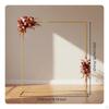 Square Metal Arch Frame Reusable Gold Wedding Backdrop Stand Easy Assembly