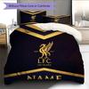 Custom Name Football Club Pattern Bedding Quilt Set  Home Decoration  Gift (1 * duvet cover + 2 * pillowcase  without core)