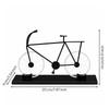 Crystal and Metal Cycle Ornament Elegant Model with Display Base