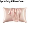 Luxurious Solid Color Satin Pillow Cases Set High Quality Soft Hypoallergenic Fabric