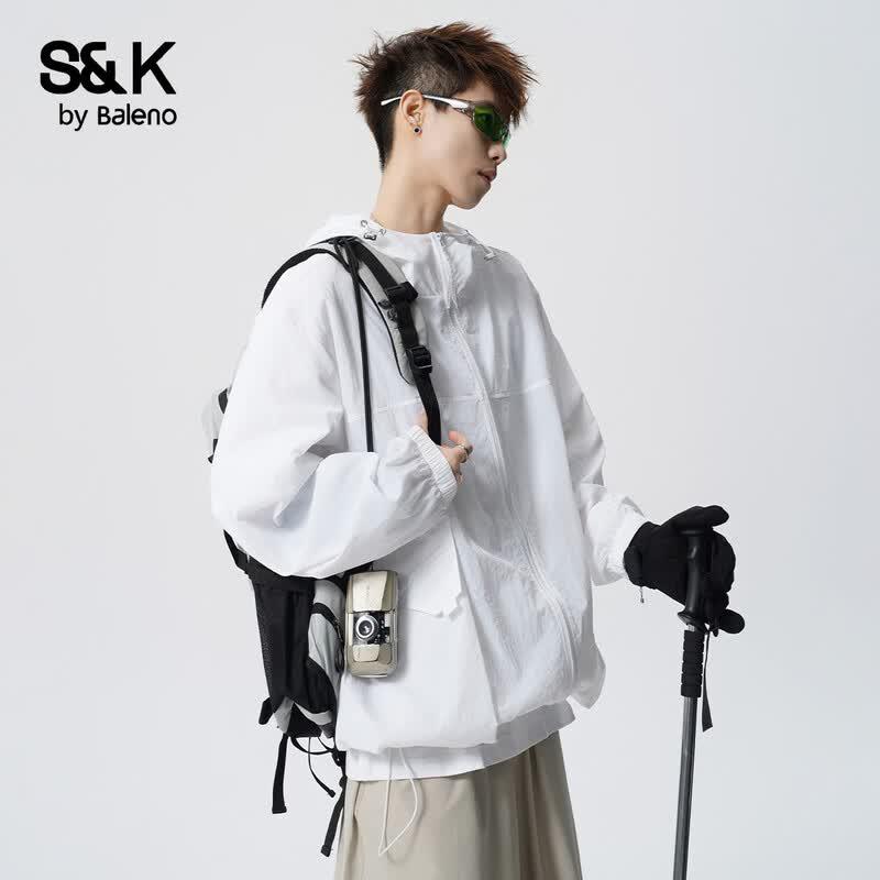 Baleno S&K Men's Ice Silk UPF50+ Sun Protection Hoodie