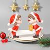 1-20Pairs Mini Christmas Couple Dolls DIY Decoration Accessories Desktop Ornaments Xmas Tree Holiday Party Home Decor Supplies