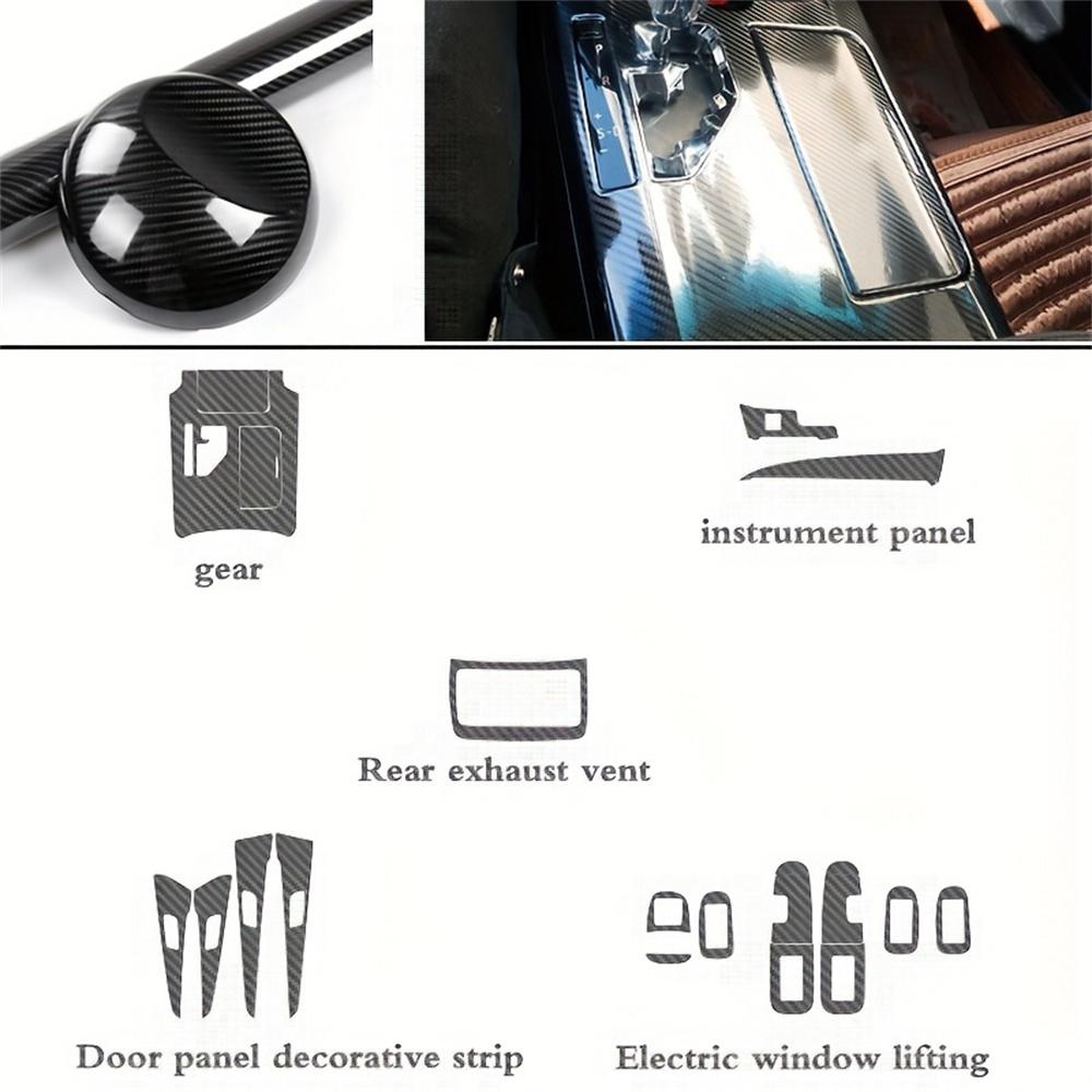 For Toyota Crown S210 2012-2018 Interior Central Control Panel Door Handle Carbon Fiber Stickers Decals Car Styling Accessorie
