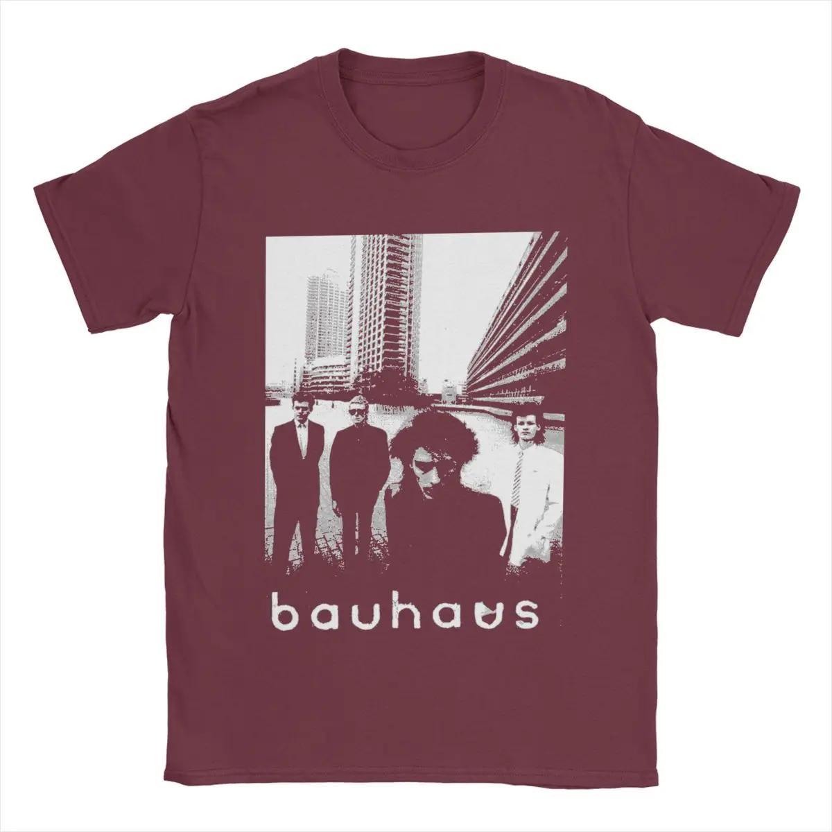 

Футболки Bauhaus, мужские, 100% хлопок, уникальные футболки, футболки с круглым вырезом, топы с коротким рукавом, лето XXXXXL бордовый