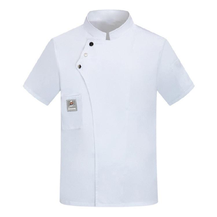 Unisex Arbeitsjacke Küche Kurzarm Knopfleiste Leicht Kochjacke Restaurantbekleidung