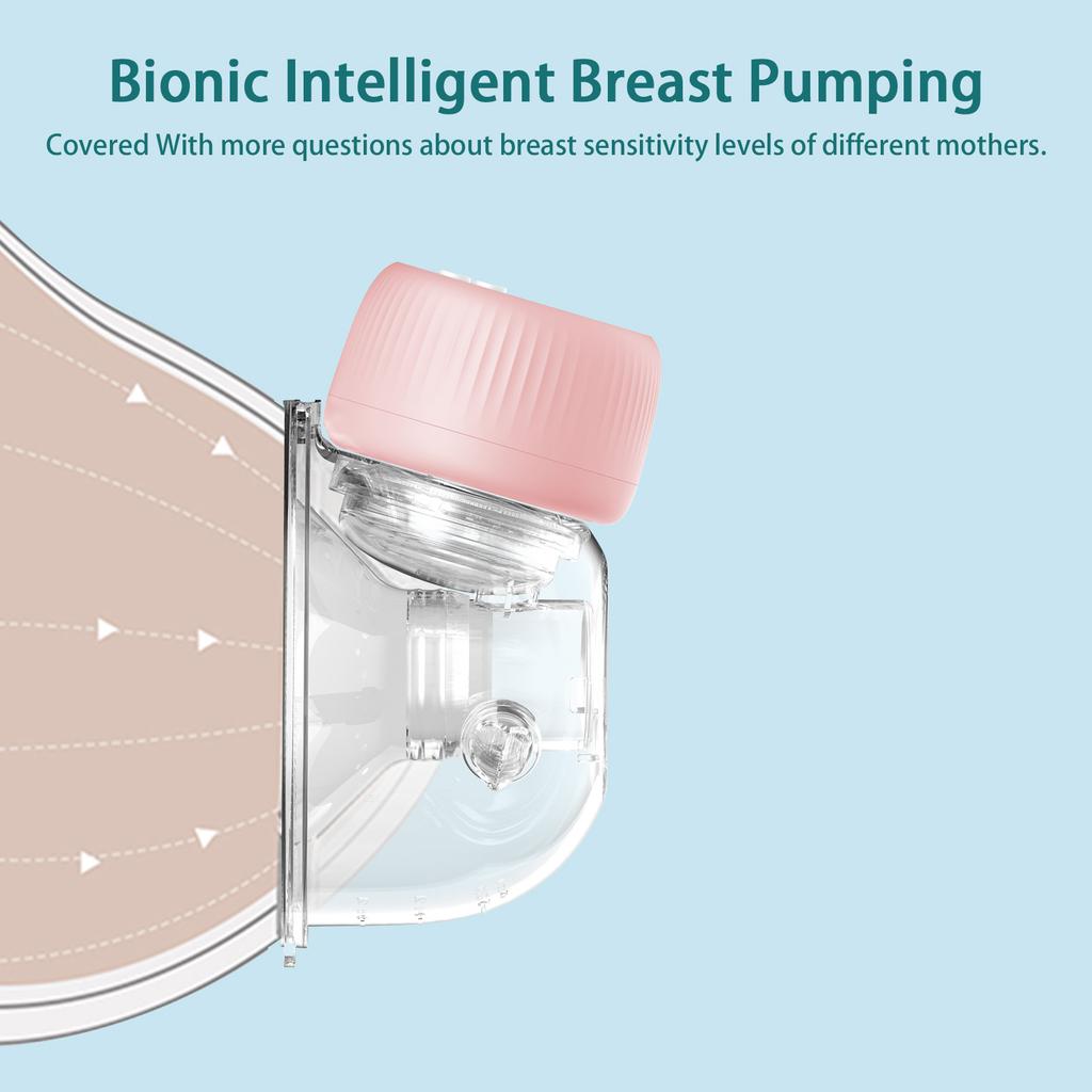 2 Pack Hands Free Wearable Breast Pump with 4 Modes 12 Levels 10 Minutes Auto Stop Portable Breast