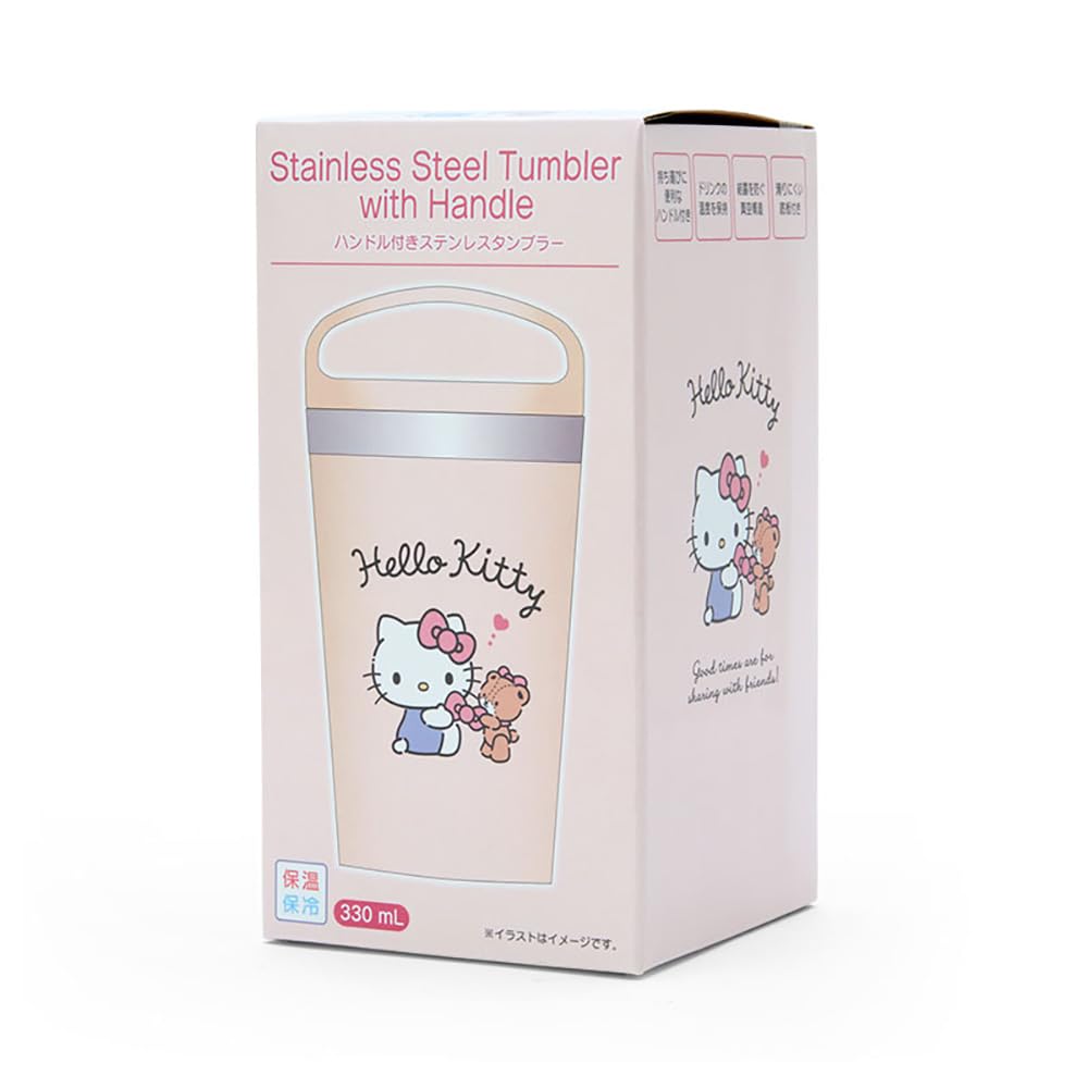 Sanrio Hello Kitty Edelstahlbecher mit 16 x x Charakter 951587 Griff, 8,5 8,5 cm, Design,