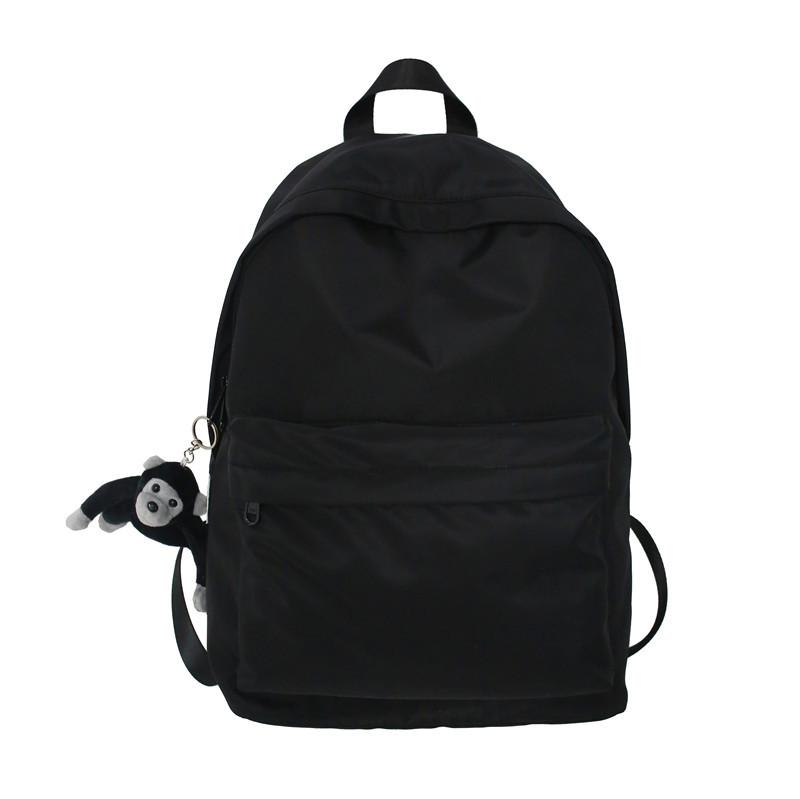 Schoolbag Korean ins wind large capacity Korean version simple versatile unprinted schoolbag college student Japanese Harajuku backpack backpack