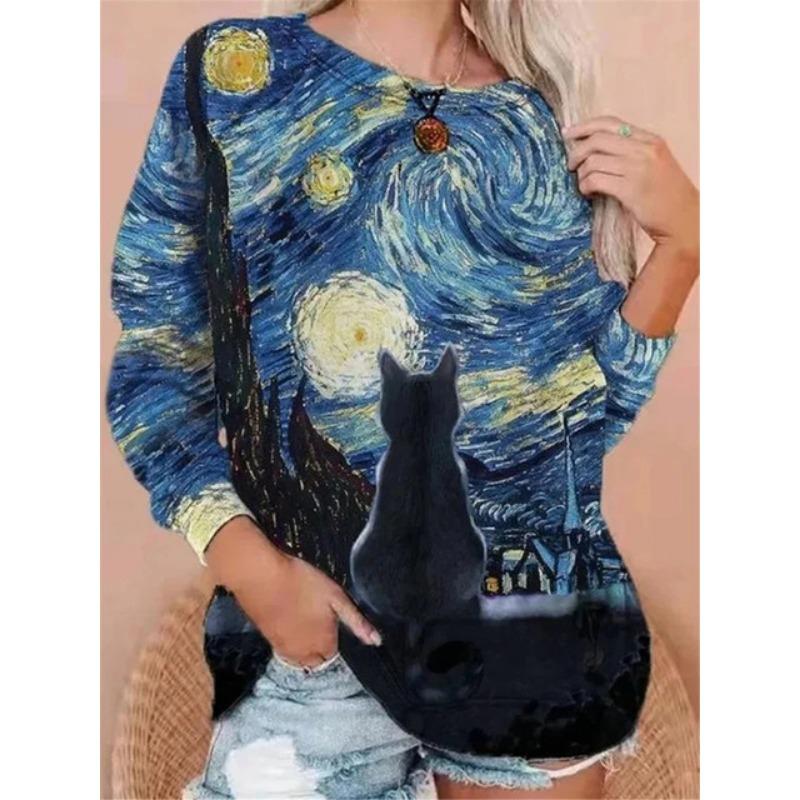 Женская футболка с принтом в виде граффити и чернил — фото 15