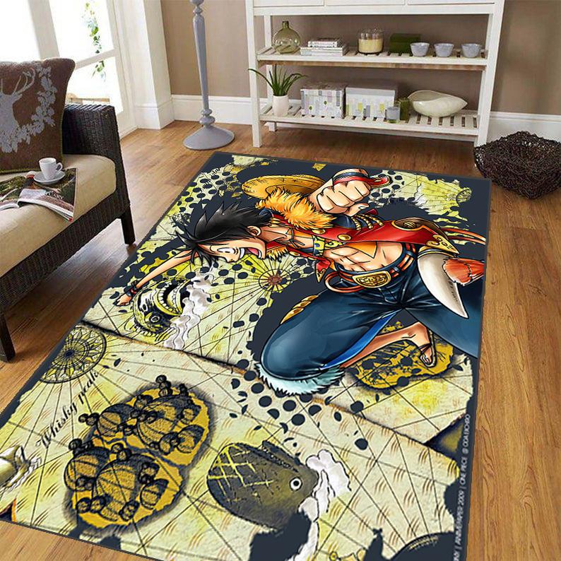 Japanese Anime Carpet for Living Room,Soft Flannel Rug for Bedroom ,Anti-Slip  BATHROOM Mat,  Baby Play Mat,large Aircraft Rug