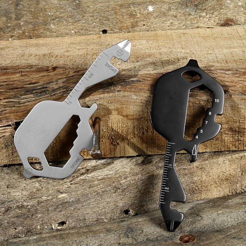 Stainless Steel Key Shaped Multitool Keychain Mini Multifunctional Screwdriver Bottle Opener Slotted Keychain Pocket Repair Tool 4