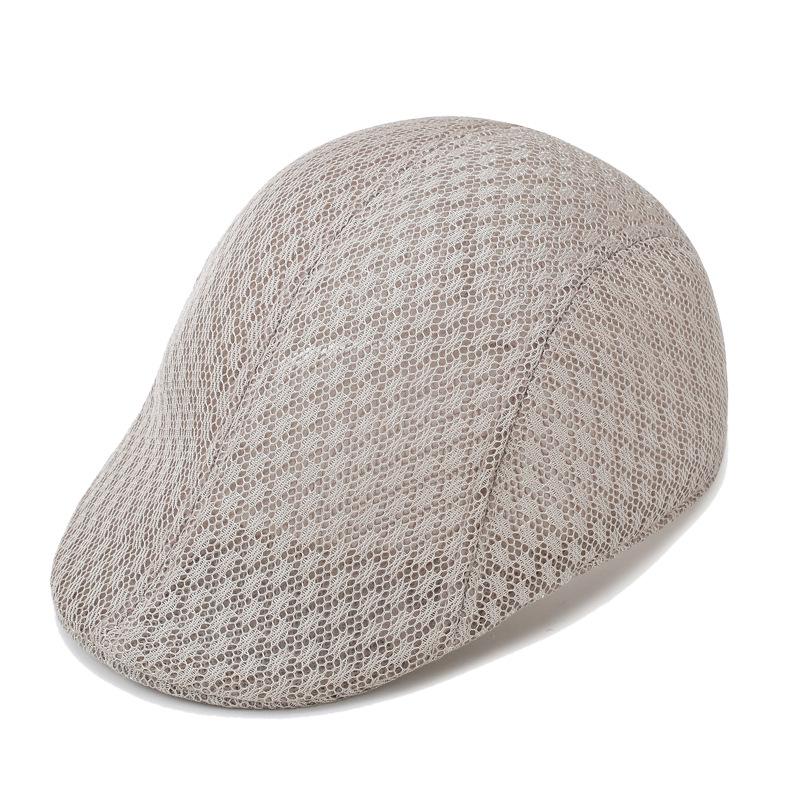 Summer Breathable Mesh Hollow Berets Hat For Men Convenient Spring Summer Beret Quick-drying Cap Retro Sun Newsboy Hats Painter