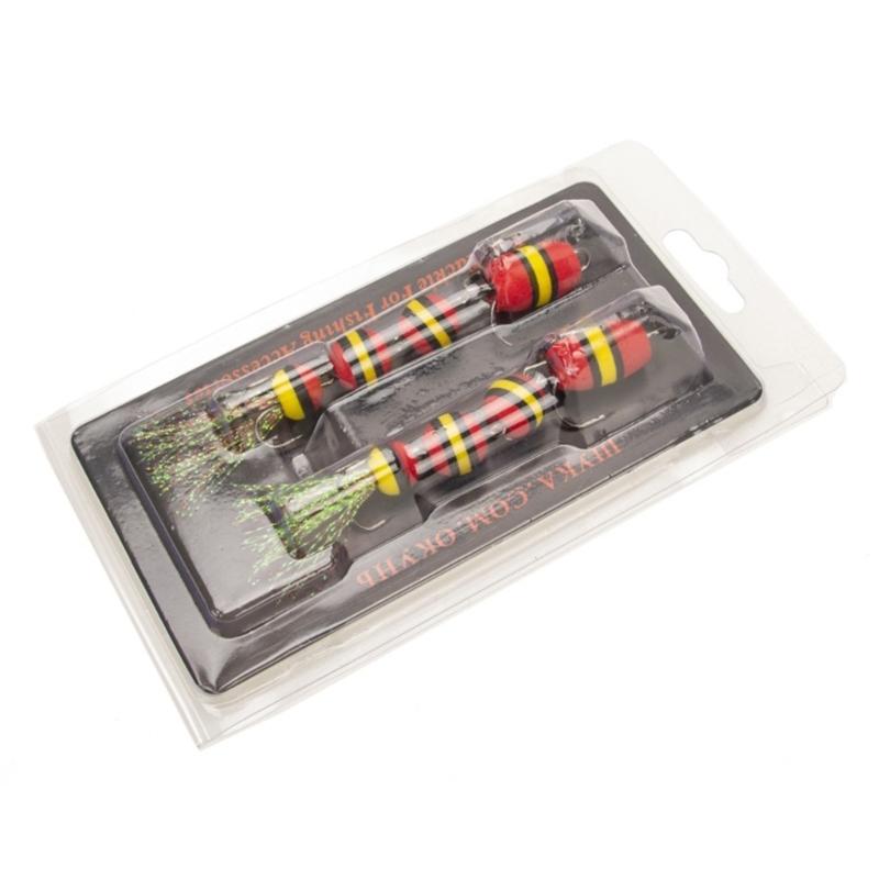 2pcs Light Weight Foam Baits Soft Fishing Baits High Density Foam Swim Baits with 2 Hook Fishing Tackle Foam Lures