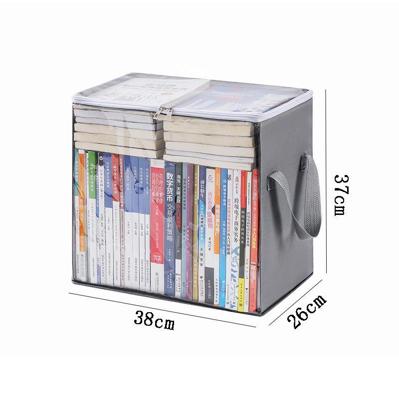 Waterproof PVC Book Storage Box Extra Thick Transparent Desk Organizer for Home Study Student Workspace 1PC