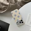 Soft Beige Gray Polka Dot For MagSafe Case With 3D Teddy Bear Pearl Pop Socket For iPhone 15 16 17 Pro Max INS Kawaii Shockproof