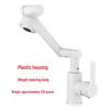 Stainless Steel Square Basin Faucet – Hot/Cold Single Hole for Bathroom Cabinet