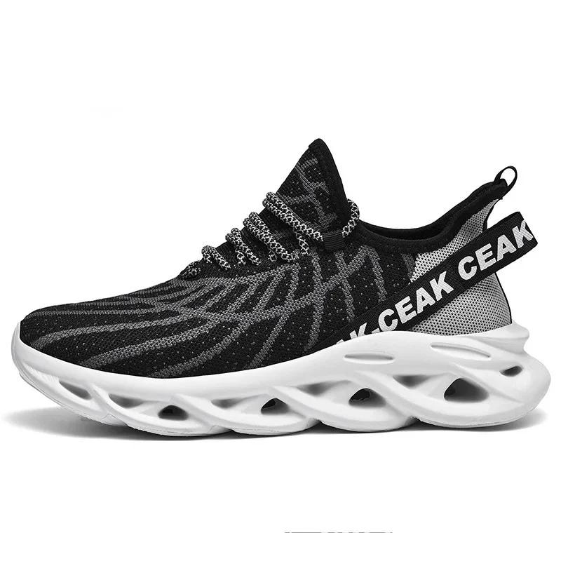 Fashion Summer Autumn Mesh Shoes Cable Knit Base Lightweight Sports Shoe Korean Style Men's Shoes Casual Sports Shoe Tenis Masculino