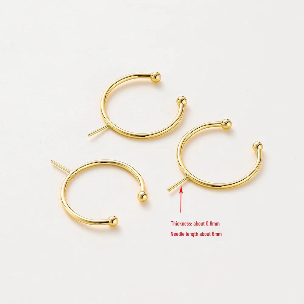 14K Gold Plated Adjustable Ring Setting for Pearls - DIY Handmade Flat Open Ring/Earring Accessory