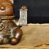 [Nekogamiyama] Maneki-neko Paperweight, Copper Craft, Ornament, Vintage Retro Decor
