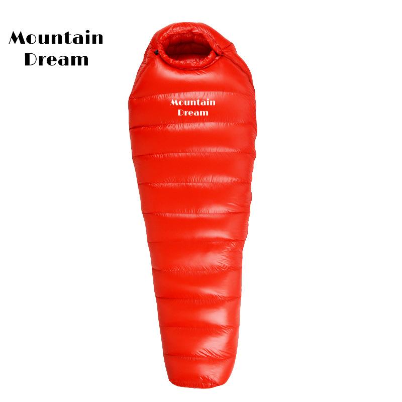 Outdoor Camping Thickened Warm Duck Down Sleeping Bag Adult Ultra Light Mummy Cold Proof