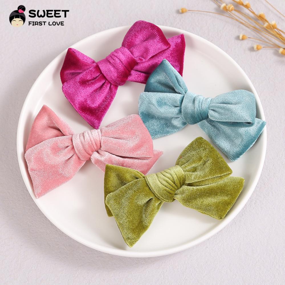 

Velvet Bow Hair Clip for Girls: European & Korean Style