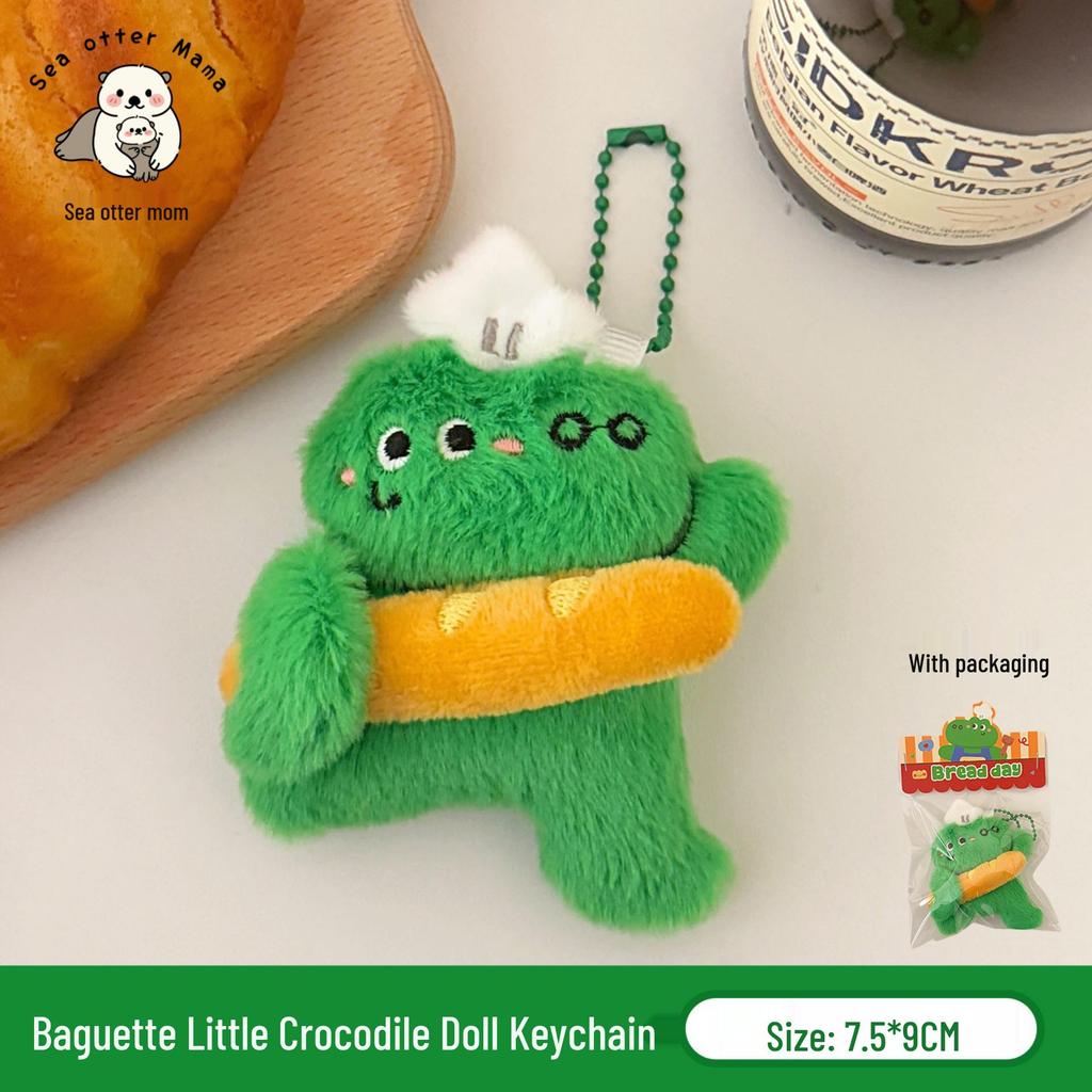 Creative Plush Bread Doll Keychain: Versatile Girlish Ornament for Backpack