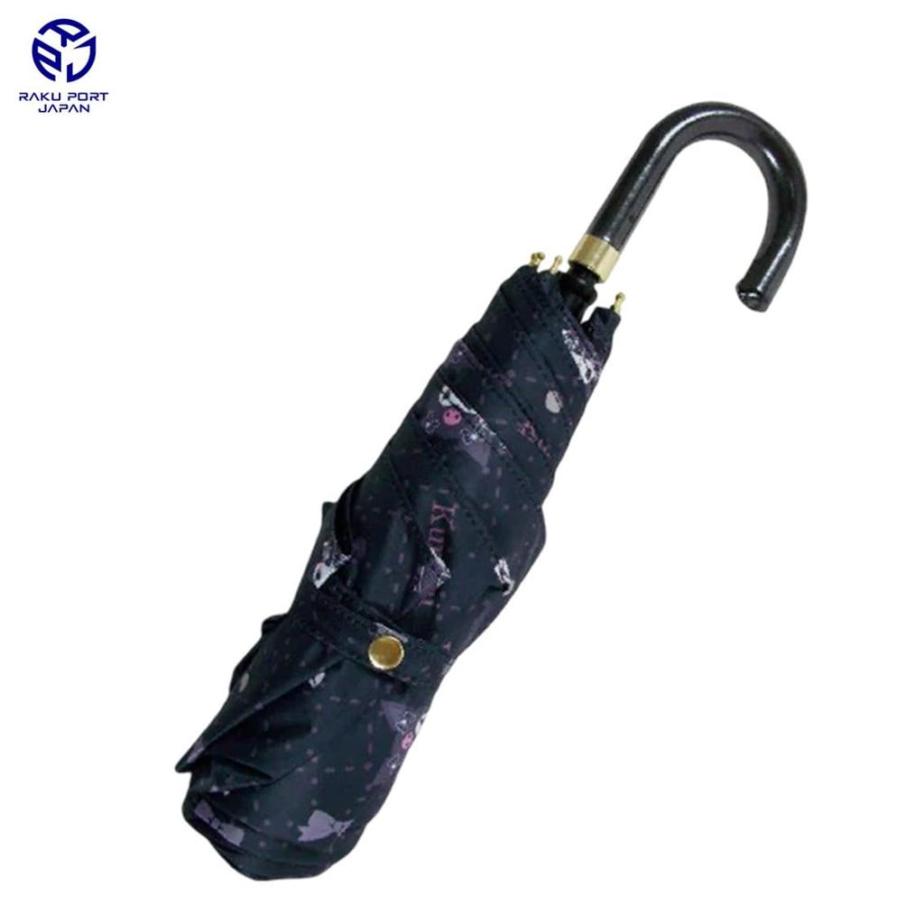 Sanrio Kuromi Folding Umbrella 50cm For Both Sunny and Rainy Days UV Protection Light Blocking RPJ Set Sekizawa Folding Umbrella Black 99.9%