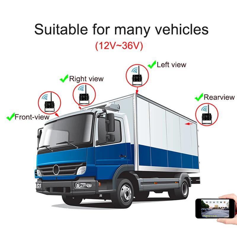 HD Wireless Reverse Camera WiFi Reverse Camera for Truck Trailer Truck RV Camper 170° Wide Angle Night Vision