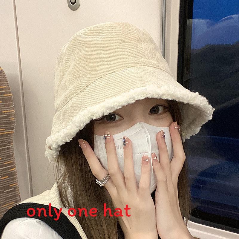 

Winter Fisherman Hat With Doublesided Shearling For Women And Men Beige