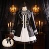 Cosplay Costume With Striped Collar And Gloves For Halloween Parties