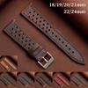 Breathable Cowhide Watch Strap 18mm 19mm 20mm 21mm 22mm 24mm Retro Leather Wristband for Seiko WatchBand Quick Release Bracelets