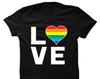 Love Rainbow Heart - Women's T-Shirt and Kids Tshirt - LGBTQ+ Pride Parade Proud Equal Lesbian Gay Trans Rights