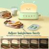 Toast Bread Led Night Lamp, Cute Desk Decor Toaster Light Rechargeable With Timer, Creative Design Portable Bedroom Bedside , Green/dd