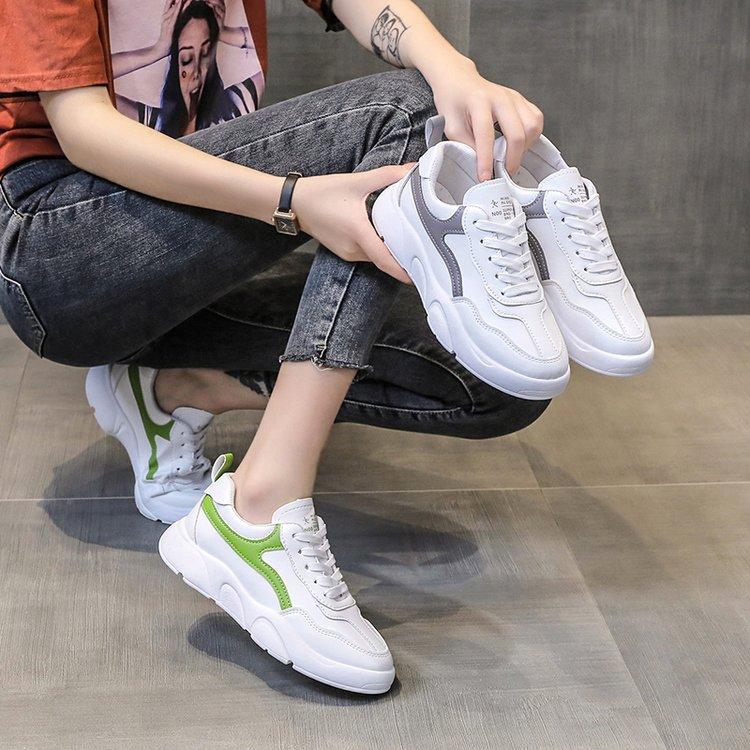 Pumps Women's Autumn Leather Solid Color Fashion Casual Sneaker