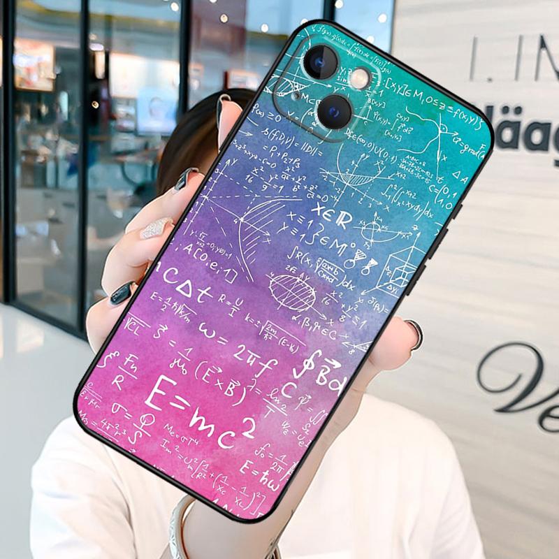 Physics Math Formula Equation Bumper Phone Case For iPhone 11 12 13 14 15 16 Pro X XR XS Max Plus Back Cover