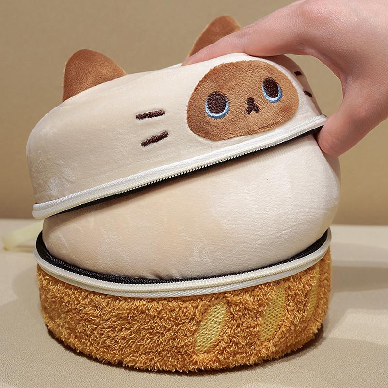 Siamese Cats Memory Foam u-Shaped Pillow Stuffed Plush Animal Cat Portable Neck Pillow For Travel Comfortable Gifts