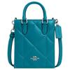 New COACH N/S Leather Trunk Bag, Tote Bag, Shopping Bag, Handbag, Shoulder Bag, Crossbody Bag Mini Women's Blue CJ580-SVTE